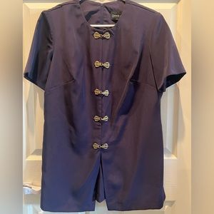 Danielle Casey purple blouse